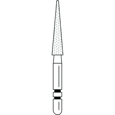 Two Striper Diamond Bur, FG, Cone, #209.10C, Coarse, Green, 2.3 mm Major Diameter, 5/Pk, 2015037 thumbnail 15