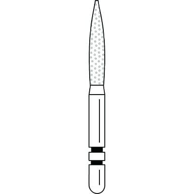 Two Striper Diamond Bur, FG, Flame, #265.8C, Coarse, Green, 1.4 mm Major Diameter, 5/Pk, 2015131 thumbnail 11