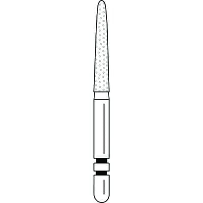 Two Striper Diamond Bur, FG, Flame, #253.10C, Coarse, Green, 1.6 mm Major/1.0 mm Minor Diameter, 5/Pk, 2015071 thumbnail 11