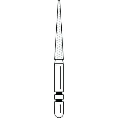 Two Striper Diamond Bur, FG, Flat-End Taper, #700.11C, 1.8 mm Major/0.7 mm Minor Diameter, 11 mm Length, Coarse, Green, 5/Pk, 2015337 thumbnail 11
