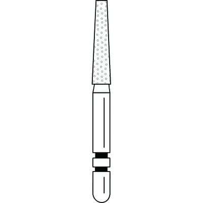 Two Striper Diamond Bur, FG, Flat-End Taper, #703.8C, 1.8 mm Major/1.2 mm Minor Diameter, 8 mm Length, Coarse, Green, 5/Pk, 2015345 thumbnail 12