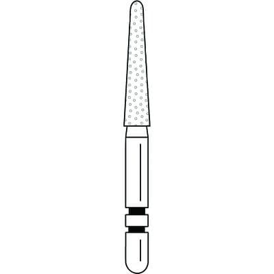 Two Striper Diamond Bur, FG, Round-End Taper, #767.9C, 1.8 mm Major/0.9 mm Minor Diameter, 9 mm Length, Coarse, Green, 5/Pk, 2015455 thumbnail 16