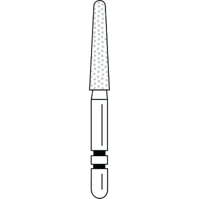 Two Striper Diamond Bur, FG, Round-End Taper, #780.9C, Coarse, Green, 2.1 mm Major/1.4 mm Minor Diameter, 9.0 mm Length, 5/Pk, 2015467 thumbnail 16