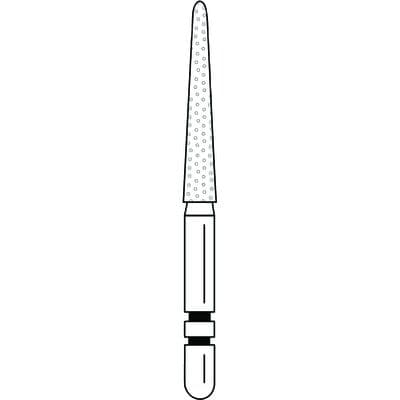 Two Striper Diamond Bur, FG, Round-End Taper, #799.11C, 1.8 mm Major/0.8 mm Minor Diameter, 11 mm Length, Coarse, Green, 5/Pk, 2015475 thumbnail 11