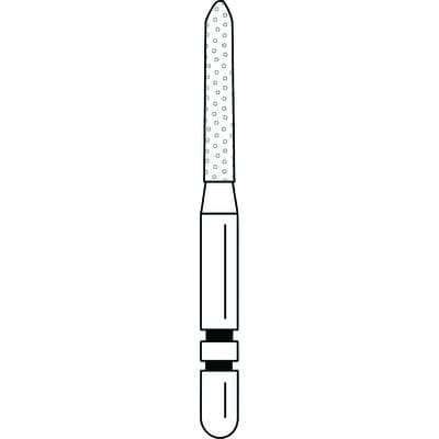 Two Striper Diamond Bur, FG, Bevel-End Cylinder, 251.8F, 1.2 mm Major/0.4 mm Minor Diameter, 8 mm Length, Fine, Red, 5/Pk, 2015089 thumbnail 11