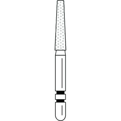 Two Striper Diamond Burs, FG, KR Taper Flat End, 703.8 KR, 1.8 mm Major/1.2 mm Minor Diameter, 8 mm Length, Coarse, Green, 5/Pk, 2015352 thumbnail 15
