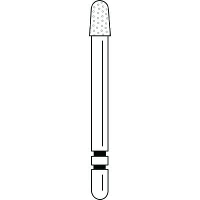 Two Striper Diamond Bur, Round-End Taper, Friction Grip (FG), Coarse, Green, #780.4C, 2.1 mm Major / 1.7 mm Minor Diameter, 4.0 mm Length, 5/Pkg thumbnail 9