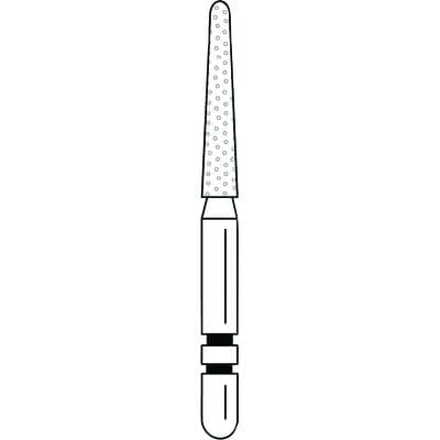 Two Striper Diamond Bur, FG, Round-End Taper, 770.9C, 1.8 mm Major/1.1 mm Minor Diameter, Coarse, Green, 5/Pk, 2015460 thumbnail 11