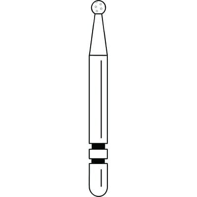 Two Striper Diamond Burs, FG, Round, #115, 1.2 mm, Coarse, Green, 5/Pk, 2015003 thumbnail 14