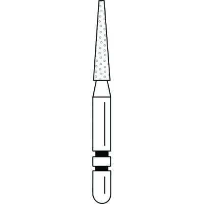 Two Striper® Diamond Bur #207.7C, Cone, Coarse, Friction Grip (FG), Green, 1.4 mm Major/0.4 mm Minor Diameter, 7.0 mm Length, 5/Pkg thumbnail 10