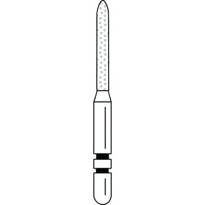 Two Striper® Diamond Bur, FG, Coarse, Green, Bevel-End Cylinder, #248.8, 1.1 mm Major/0.4 mm Minor Diameter, 8.0 mm Length, 5/Pkg, 2015065 thumbnail 9