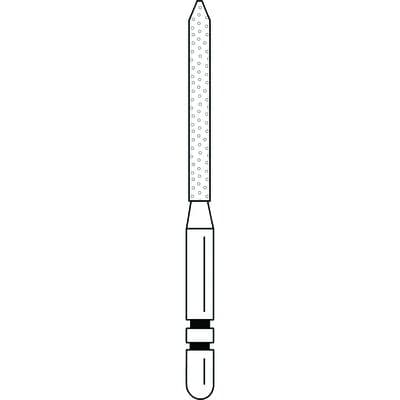 Two Striper Diamond Burs, FG, Bevel-End Cylinder, 250.11C, 1.2 mm Major/0.4 mm Minor Diameter, 11 mm Length, Coarse, Green, 5/Pk, 2015068 thumbnail 11
