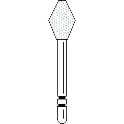 Two Striper Diamond Bur, FG, Barrel, #240, Coarse, Green, 4.8 mm Major/1.2 mm Minor Diameter, 5/Pk, 2015077 thumbnail 15