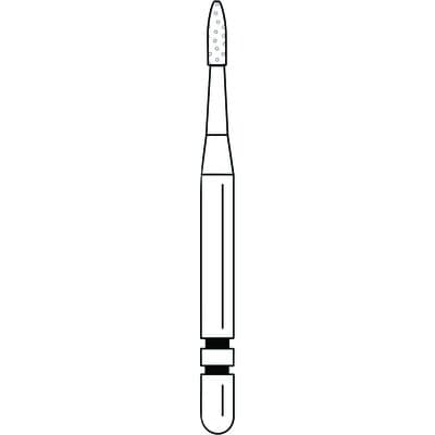Two Striper Diamond Burs, FG, Flame, #260.3, 1.0 mm Major/0.9 mm Minor Diameter, 3.0 mm Length, Coarse, Green, 5/Pk, 2015121 thumbnail 9