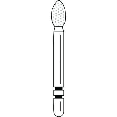 Two Striper Diamond Bur, FG, Football, #283.4, 2.5 mm, Coarse, Green, 5/Pk, 2015142 thumbnail 16