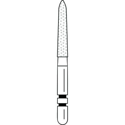 Two Striper Diamond Burs, FG, Flame, 270.9F, 1.9 mm Major/0.5 mm Minor Diameter, 9 mm Length, Fine, Red, 5/Pk, 2015169 thumbnail 16