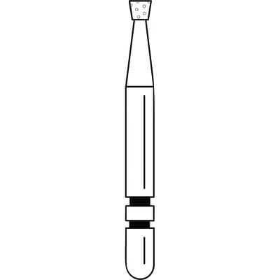Two Striper® Diamond Bur, FG, Fine, Red, Inverted Cone, #310.1F, 1.3 mm Major/0.9 mm Minor Diameter, 1.0 mm Length, 5/Pkg, 2015233 thumbnail 8