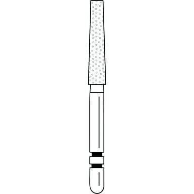 Two Striper Diamond Bur, FG, Flat-End Taper, #724.10C, 2.1 mm Major/1.5 mm Minor Diameter, Coarse, Green, 5/Pk, 2015260 thumbnail 11