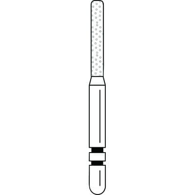 Two Striper Diamond Bur, FG, KS Cylinder Round Edge, #585.8C KS2, 1.4 mm, Coarse, Green, 5/Pk, 2015303 thumbnail 9