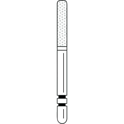 Two Striper® Diamond Bur, FG, Coarse, Green, KS Cylinder Round End, #587.8C, 1.8 mm Diameter, 8.0 mm Length, 5/Pkg, 2015304 thumbnail 9