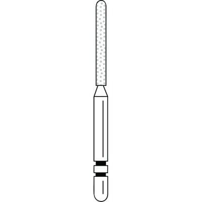 Two Striper® Diamond Bur, FG Friction Grip, Parallel Cylinder Round End, Coarse, Green, #588.10, 1.3 mm Diameter, 10 mm Length, 5/Pkg thumbnail 9