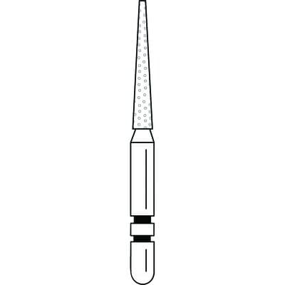 Two Striper Diamond Burs, FG, Flat-End Taper, 700.9F, 1.4 mm Major/0.6 mm Minor Diameter, 9 mm Length, Fine, Red, 5/Pk, 2015365 thumbnail 14