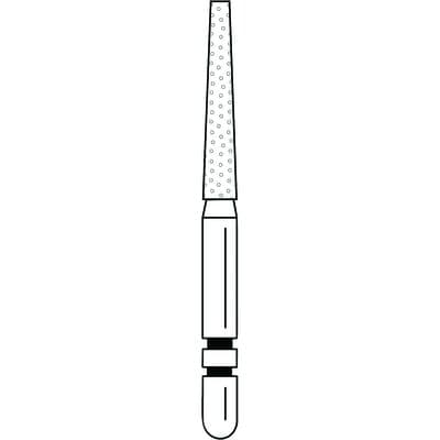 Two Striper Diamond Bur, FG, Flat-End Taper, #725.10C, 1.8 mm Major/0.9 mm Minor Diameter, 10 mm Head Length, Coarse, Green, 5/Pk, 2015446 thumbnail 10
