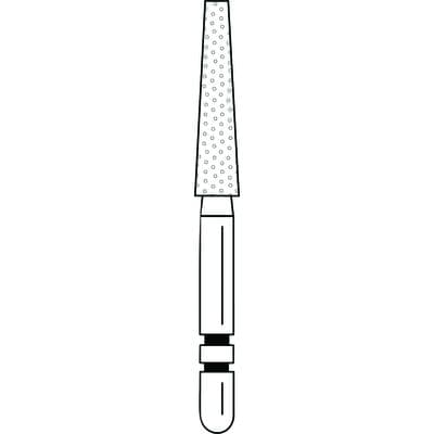 Two Striper Diamond Bur, FG, Flat-End Taper, #727.10C, Coarse, Green, 2.3 mm Major/1.4 mm Minor Diameter, 10 mm Length, 5/Pk, 2015450 thumbnail 10