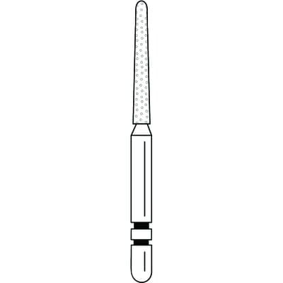 Two Striper Diamond Bur, FG, Round-End Taper, #781.10C, 1.3 mm Major/0.8 mm Minor Diameter, 10 mm Length, Coarse, Green, 5/Pk, 2015466 thumbnail 15