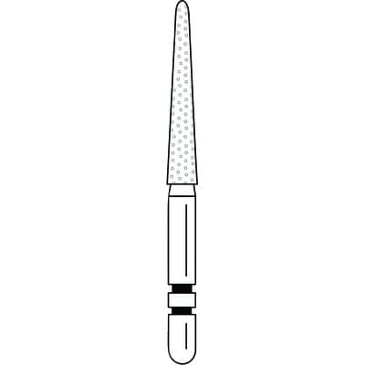 Two Striper Diamond Bur, FG, Round-End Taper, #799.11, 1.8 mm Major/0.8 mm Minor Diameter, 11 mm Length, Very Fine, Yellow, 5/Pk, 2015535 thumbnail 10