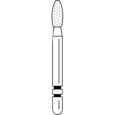Two Striper Diamond Burs, FG, Football, 290.4F, 1.9 mm Major Diameter, Fine, Red, 5/Pk, 2015174 thumbnail 11