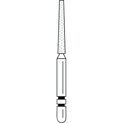 Two Striper Diamond Bur, FG, Flat-End Taper, #721.10C, Coarse, Green, 1.3 mm Major/0.8 mm Minor Diameter, 10 mm Head Length, 5/Pk, 2015356 thumbnail 10