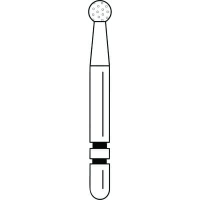 Two Striper Diamond Bur, Round, Fine, Friction Grip (FG), #125F, 1.8 mm Head Diameter, 1.7 mm Head Length, Red Ring, 5/Pk, 2015016 thumbnail 14
