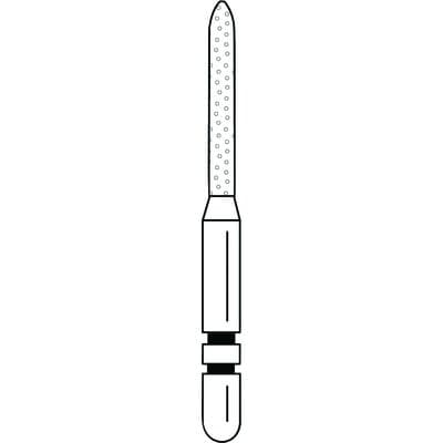 Two Striper Diamond Bur, FG, Fine, Red, Cylinder Bevel End, #248.8F, 1.1 mm Major/0.4 mm Minor Diameter, 8.0 mm Length, 5/Pkg, 2015085 thumbnail 9