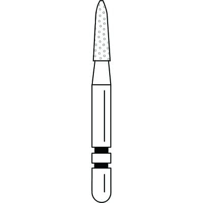 Two Striper® Diamond Bur, Flame, Fine, Red, FG (Friction Grip), #270.5F, 1.6 mm Major/0.5 mm Minor Diameter, 5.0 mm Length, 5/Pk, 2015165 thumbnail 9