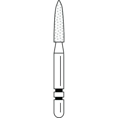 Two Striper® Diamond Bur, Flame, Fine, Red, FG (Friction Grip), #270.6.5F, 1.9 mm Major/0.4 mm Minor Diameter, 6.5 mm Length, 5/Pkg, 2015167 thumbnail 9
