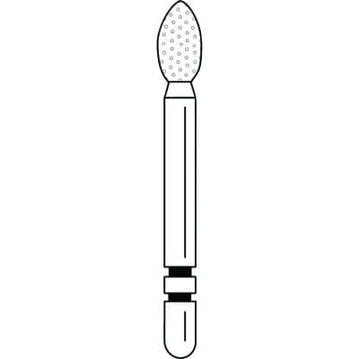 Two Striper Diamond Bur, FG, Football, #283.4F, Fine, Red, 2.5 mm, 5/Pk, 2015172 thumbnail 11
