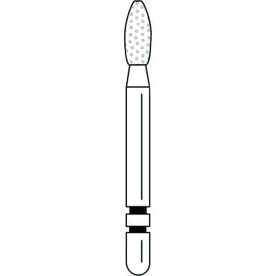 Two Striper Diamond Burs, FG, Football, 290.4, 1.9 mm Major/0.7 mm Minor Diameter, 4 mm Length, Very Fine, Yellow, 5/Pk, 2015204 thumbnail 10