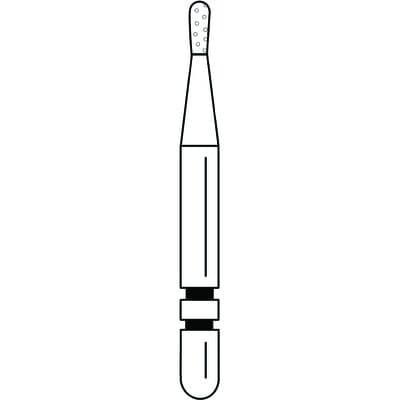 Two Striper Diamond Burs, FG, Pear, 360.2C, 1.0 mm Major/0.8 mm Minor Diameter, Coarse, Green, 5/Pk, 2015794 thumbnail 9