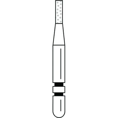 Two Striper® Diamond Bur, FG Friction Grip, Fine, Red, Cylinder Flat End, #514.3F, 1.1 mm Diameter, 3.0 mm Length, 5/Pkg, 2015293 thumbnail 7