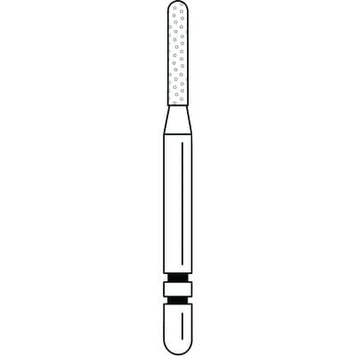 Two Striper® Diamond Bur, FG Friction Grip, Coarse, Green, Parallel Cylinder Round End, #573.6C, 1.2 mm Diameter, 6.0 mm Length, 5/Pkg thumbnail 8