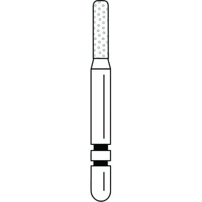 Two Striper Diamond Bur, FG, KS Cylinder Round Edge, 585.5, 1.3 mm, Coarse, Green, 5/Pk, 2015305 thumbnail 9