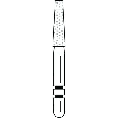 Two Striper Diamond Bur, FG, Flat-End Taper, #701.7F, 1.8 mm Major/1.1 mm Minor Diameter, 7 mm Length, Fine, Red, 5/Pk, 2015369 thumbnail 9