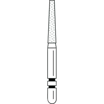 Two Striper® Diamond Bur, FG, Very Fine, Yellow, Flat-End Taper, #702.8VF, 1.4 mm Major/0.9 mm Minor Diameter, 8.0 mm Length, 5/Pkg, 2015403 thumbnail 8