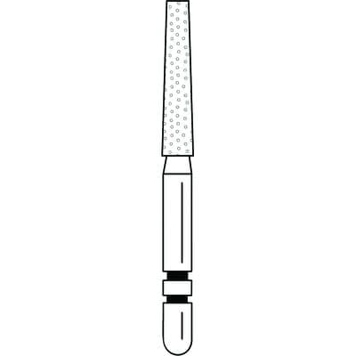 Two Striper Diamond Burs, FG, Flat-End Taper, 704.9C, 1.8 mm Major/1.3 mm Minor Diameter, 9 mm Length, Coarse, Green, 5/Pk, 2015348 thumbnail 11