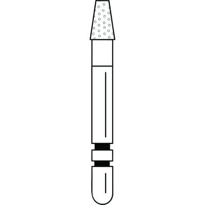 Two Striper Diamond Bur, FG, Flat-End Taper, #708.3, 2.1 mm Major/1.3 mm Minor Diameter, 3.0 mm Length, Coarse, Green, 5/Pk, 2015350 thumbnail 9