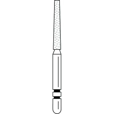 Two Striper® Diamond Bur, Flat-End Taper, FG (Friction Grip), Fine, Red, #722.10F, 1.6 mm Major / 1.0 mm Minor Diameter, 10.0 mm Length, 5/Pkg, 2015389 thumbnail 11