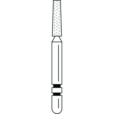 Two Striper® Diamond Bur, Flat-End Taper, FG (Friction Grip), Coarse, Green, #723.6, 1.6 mm Major / 1.3 mm Minor Diameter, 6.0 mm Length, 5/Pkg, 2015255 thumbnail 8