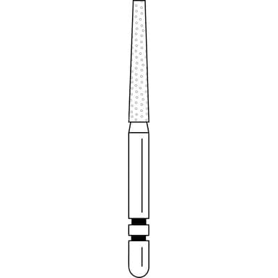 Two Striper Diamond Bur, FG, Flat-End Taper, #723.10C, 1.8 mm Major/1.3 mm Minor Diameter, 10 mm Head Length, Coarse, Green, 5/Pk, 2015257 thumbnail 12