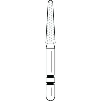 Two Striper® Diamond Bur, Round-End Taper, FG (Friction Grip), Fine, Red, #767.8, 1.8 mm Major / 1.0 mm Minor Diameter, 8.0 mm Length, 5/Pkg, 2015484 thumbnail 9